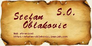 Stefan Oblaković vizit kartica